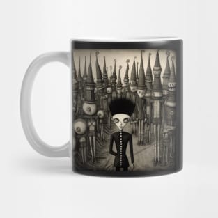 The Black Parade, in Folk Art Brut Style Mug